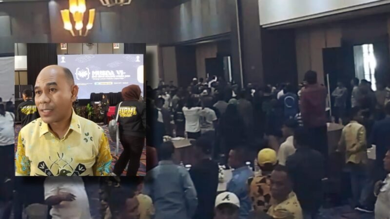 Koordinator Steering Committee  Musda VI HIPMI Malut, Mohdar Bailusy/Suasana usai pembukaan Musda pada Senin kemarin [Foto : haerun/kasedata]