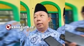 Ketua PGRI Kota Ternate, Dr. Rizal Marsaoly, kepada wartawan usai peringatan HUT PGRI di Duafa Center [dok : kasedata]