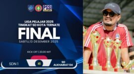 Jadwal Final Liga Pelajar 2025/Ketua PSSI Kota Ternate, Fhandy Mahmud [dok : kasedata]