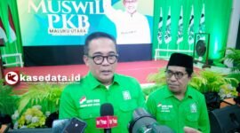 Ketua Bidang TIK DPP PKB sekaligus Anggota DPR RI Komisi XIII Iman Sukri, saat diwawancarai [Foto : sukarsi/kasedata]