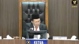 Ketua DKPP RI, Heddy Lugito saat membacakan putusan perkara Nomor : 204-PKE-DKPP/XI/2025, teradu Anggota Bawaslu Kota Ternate. || dok : DKPP RI