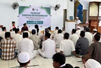 Pembawa tausiah Alhabib Zaki Bin Abdurrahman Alaydrus saat menghadiri kegiatan yang digagas GP Ansor Kota Ternate dan Lapas Kelas IIB. || dok : Sukarsi/Kasedata