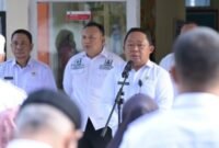 Suasana apel bersama di Kantor Kecamatan Ternate Selatan lewat program Rabu Menyapa