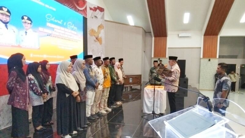 Prosesi pelantikan pengurus KB PII Kabupaten Halmahera Selatan periode 2025–2029 [Foto : ridal/kasedata]