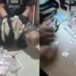 Tersangka RB beserta barang bukti saat diringkus oleh BNNP Malut [dok : kasedata]