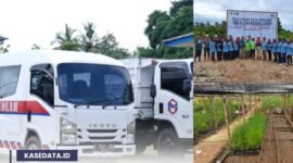 Bantuan bus sekolah, pelatakan batu pertama     pembangunan sekolah SMA hingga proses pembibitan dilakukan secara mandiri oleh warga Pulau Gebe [dok : kasedata]