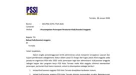 Surat PSSI Kota Ternate