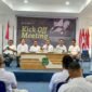 Kadikbud Maluku Utara. Abubakar Abdullah saat memaparkan sejumlah program strategis dalam acara Kick Off Meeting pelaksanaan program tahun 2026. || dok : Ilham/Kasedata