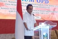 Wakil Bupati Halmahera Selatan, Helmi Umar Muchsin, saat membuka Forum OPD terkait penyusunan RKPD 2027 [Foto : ridal/kasedata]