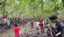 Korban saat ditemukan oleh warga di kawasan hutan mangrove Desa Gitaraja [Foto : basarnas ternate