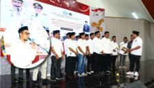 Ketua PWI Halsel Samsudin Chalil/Prosesi pelantikan pengurus PWI Halsel oleh Ketua PWI Maluku Utara [dok : ridal/kasedata]