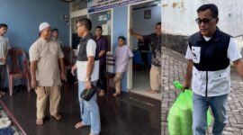 Ketua DPD PSI Kota Ternate, Jabar Abdul, bersama pengurus saat menyambangi panti asuhan untuk bernagi takji buka puasa [dok : kasedata]