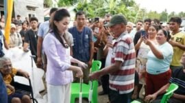 Gubernur Malut Sherly Tjoanda saat berada di Kabupaten Halmahera Timur. || dok : Ilham/Kasedata