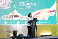 Sambutan Gubernur Malut Sherly Tjoanda dalam kegiatan Malut Halal Fair 2026 yang diinisiasi oleh Bank Indonesia Perwakilan Malut berkolaborasi bersama berbagai stakeholder. || dok : Ilham/Kasedata