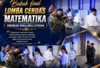 Kepala Dinas Pendidikan dan Kebudayaan Maluku Utara, Abubakar Abdullah memantau 10 pelajar SMA menjalani babak final lomba cerdas Matematika. || dok : Ilham/Kasedata