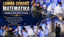 Kepala Dinas Pendidikan dan Kebudayaan Maluku Utara, Abubakar Abdullah memantau 10 pelajar SMA menjalani babak final lomba cerdas Matematika. || dok : Ilham/Kasedata