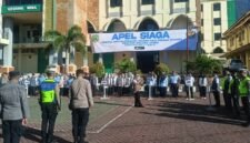 Wakil Gubernur Maluku Utara, H. Sarbin Sehe memimpin apel siaga Panitia Penyelenggara Ibadah Haji Daerah (PPIHD) Provinsi Maluku Utara. || dok : Ilham/Kasedata