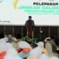 Wakil Gubernur (Wagub) Maluku Utara, H. Sarbin Sehe, secara resmi melepas jemaah calon haji (JCH) Maluku Utara tahun 2026. Prosesi pelepasan berlangsung khidmat di Asrama Haji Ternate. || dok : Ilham/Kasedata