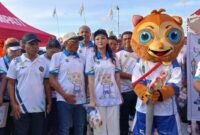 Gubernur Maluku Utara, Sherly Tjoanda saat menghadiri peluncuran logo, maskot, dan lagu Pekan Olahraga Provinsi (Porprov) Maluku Utara ke-V Tahun 2026. || dok : Ilham/Kasedata