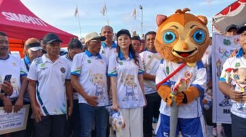 Gubernur Maluku Utara, Sherly Tjoanda saat menghadiri peluncuran logo, maskot, dan lagu Pekan Olahraga Provinsi (Porprov) Maluku Utara ke-V Tahun 2026. || dok : Ilham/Kasedata
