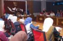 Sekda Maluku Utara, Samsuddin A. Kadir saat menghadiri kegiatan sosialisasi survei kepuasan masyarakat (SKM) online serta pemantauan dan evaluasi kinerja penyelenggaraan pelayanan publik (PEKPPP) Tahun 2026. || dok : Ilham/Adpim Malut