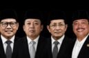 Menko PMK Abdul Muhaimin Iskandar (kiri), Menteri ATR/BPN Nusron Wahid, Menteri Agama Nasarudin Umar, dan Andi Jumaro Dulung, Ketua MPO PB IKA PMII. || dok : Kasedata