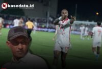 Iqbal Alhadar/Selebrasi Pemain Malut United David Da Silva