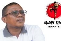Ketua Umum KONI Kota Ternate, Faujan A. Pinang/Ilustrasi logo Muaythai Ternate [dok : kasedata]
