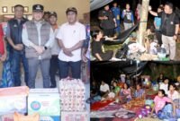 Penyaluran bantuan oleh Wali Kota Ternate/Korban gempa bumi warga pulau Batang Dua [dok : kasedata]
