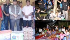 Penyaluran bantuan oleh Wali Kota Ternate/Korban gempa bumi warga pulau Batang Dua [dok : kasedata]