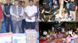 Penyaluran bantuan oleh Wali Kota Ternate/Korban gempa bumi warga pulau Batang Dua [dok : kasedata]