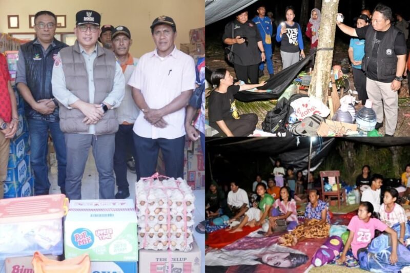 Penyaluran bantuan oleh Wali Kota Ternate/Korban gempa bumi warga pulau Batang Dua [dok : kasedata]