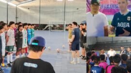 Talent Detection Futsal U-17 Road to Spain 2026 yang berlangsung di Lapangan Futsal Jati, Kota Ternate [Foto : kasedata]