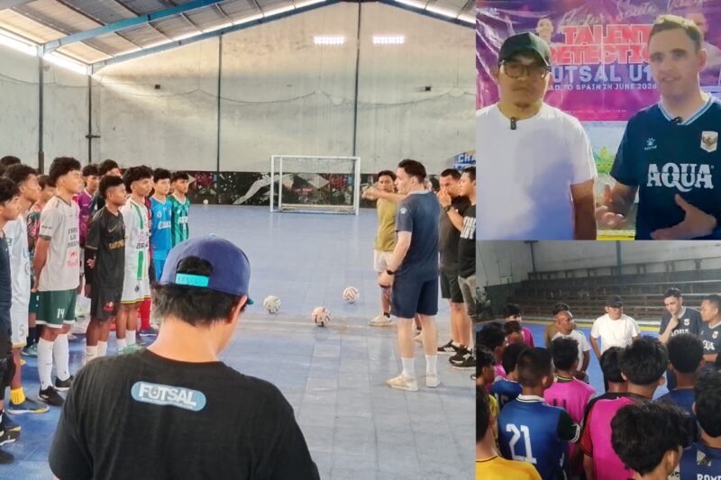 Talent Detection Futsal U-17 Road to Spain 2026 yang berlangsung di Lapangan Futsal Jati, Kota Ternate [Foto : kasedata]