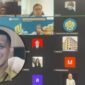Kepala Disperkimtan Kota Ternate, Tonny S. Pontoh, saat menggelar rapat virtual bersama Kementerian Perumahan dan Kawasan Permukiman dan Satker Provinsi Malut [dok : kasedata]
