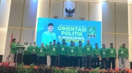 Wakil Sekretaris Jenderal DPP PKB, Zainul Munasichin saat memimpin pengukuhan DPW PKB Maluku Utara periode 2026-2031. || dok : Sukarsi/Kasedata