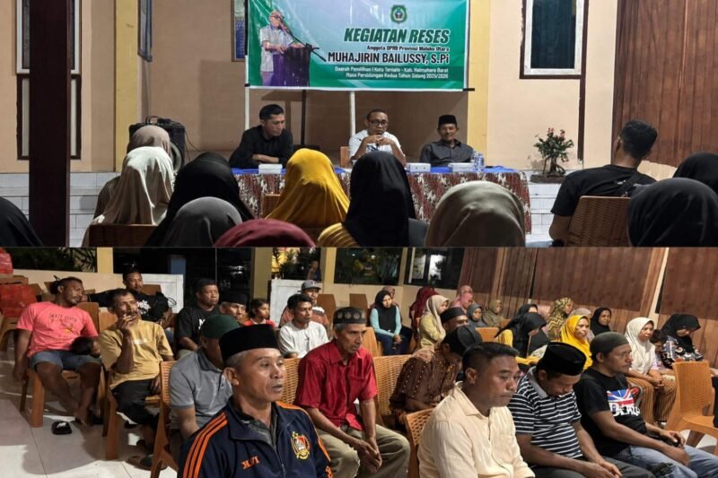 Titik terakhir reses Muhajirin Bailussy di Desa Gam Ici, Kecamatan Ibu, Kabupaten Halbar. || dok : Kasedata