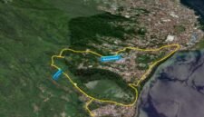Peta running dengan titik star/finish depan Villa Lago Montana [dok : cak mun]