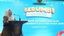 Asisten II Setda, Sri Haryanti Hatari membuka kegiatan Serangkaian Kurasi UMKM dan Wirausaha Unggulan BI (SERUMBI) 2026. || dok : Kasedata
