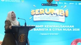 Asisten II Setda, Sri Haryanti Hatari membuka kegiatan Serangkaian Kurasi UMKM dan Wirausaha Unggulan BI (SERUMBI) 2026. || dok : Kasedata