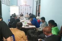 KONI Kota Ternate saat menggelar rapat memfinalisasi persiapan keberangkatan kontingen PORPROV 2026 [Foto : kasedata.id]