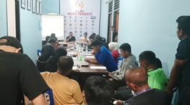KONI Kota Ternate saat menggelar rapat memfinalisasi persiapan keberangkatan kontingen PORPROV 2026 [Foto : kasedata.id]