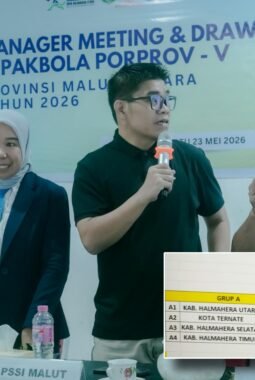 Drawing PORPROV 2026, Ternate Tantang Tuan Rumah Halut