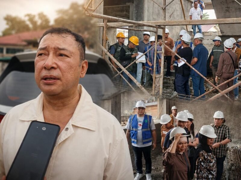 Peninjauan pekerjaan proyek pembangunan gedung Mako Brimob yang dilakukan DPRD Provinsi Maluku Utara. || dok : Ilham/Kasedata