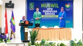 Sekretaris Jenderal DPP Perempuan Bangsa Hj. Nur Nadlifah saat membuka kegiatan Muswil DPW Perempuan Bangsa Maluku Utara. || dok : Ilham/Kasedata