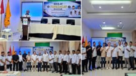 Ketua PW IKA PMII Maluku Utara, Muhajirin Bailussy membuka kegiatan Sekolah Pergerakan yang berlangsung selama tiga hari. || dok : Ilham/Kasedata
