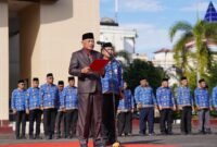 Wakil Gubernur Maluku Utara, H. Sarbin Sehe bertindak sebagai inspektur upacara pada Peringatan Hari Lahir Pancasila 2026. || dok : Humas/Adpim Malut