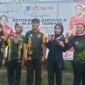 Foto ketua FOPI bersama atlet Petanque Kota Ternate yang siap bertanding di PORPROV V Maluku Utara [dok : kasedata]