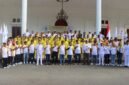 Kontingen Kepulauan Sula yang akan berlaga pada PORPROV V Malut [Foto : karno/kasedata]