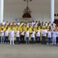 Kontingen Kepulauan Sula yang akan berlaga pada PORPROV V Malut [Foto : karno/kasedata]